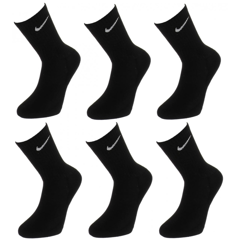 6 paires de chaussettes sport noires
