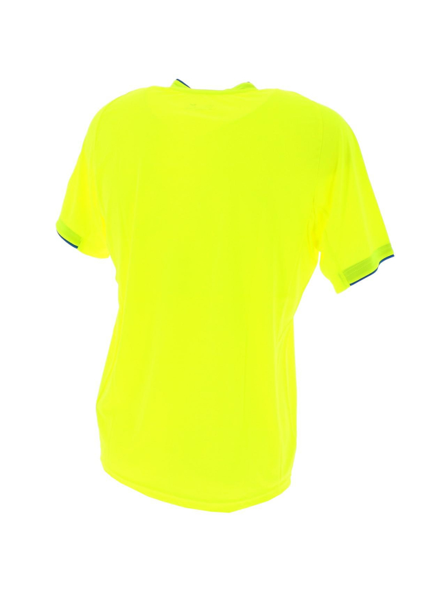 T shirt de running col rond core sleevee jaune fluo Mizuno wimod