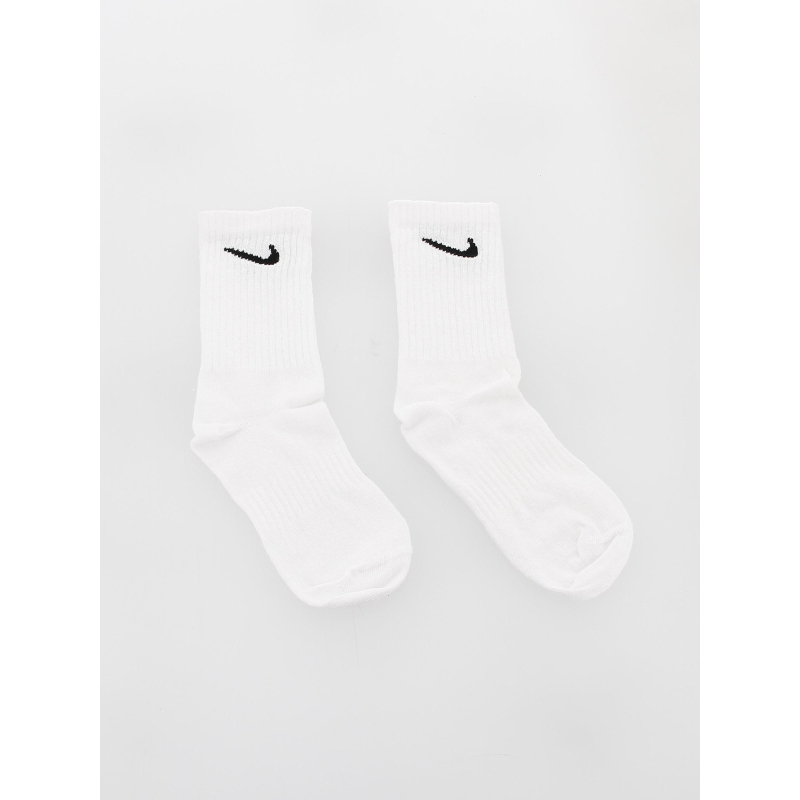 Nike Chaussettes Crew Basketball 3 Paires Blanc - Sous-vêtements