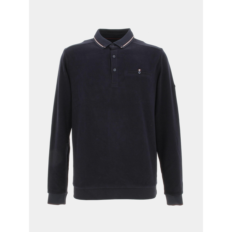 Polo manches longues Homme Benson and cherry CLASSIC POLO ML Bleu Sport 2000