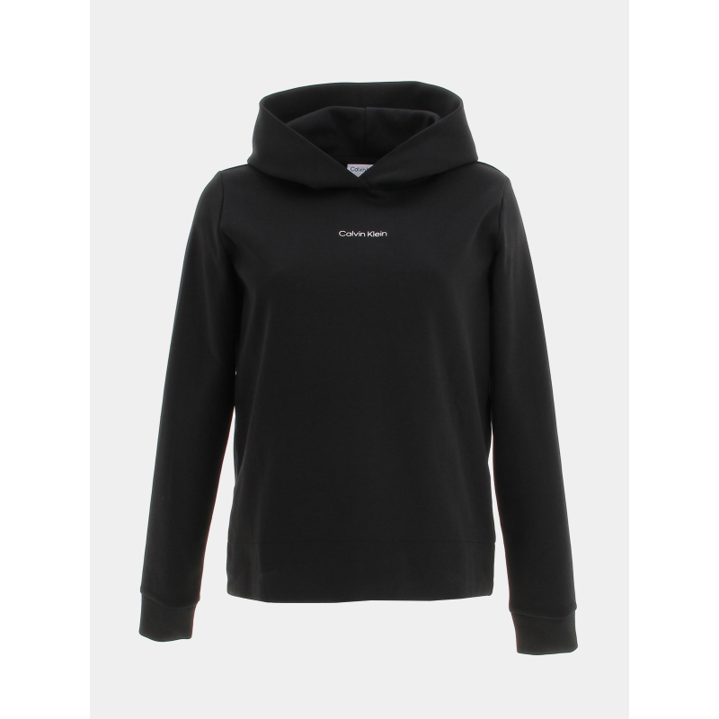 Sweat à capuche micro logo noir femme - Calvin Klein