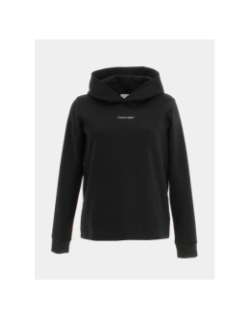 Sweat à capuche micro logo noir femme - Calvin Klein