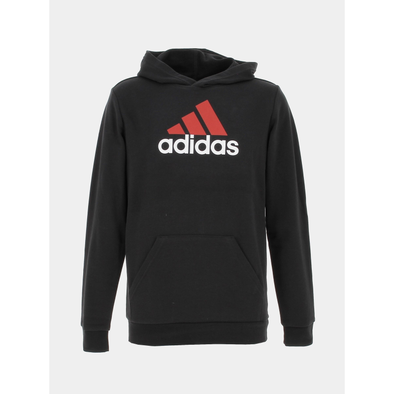 Sweat à capuche bicolore noir garçon - Adidas