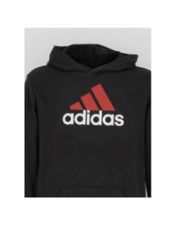 Sweat à capuche bicolore noir garçon - Adidas