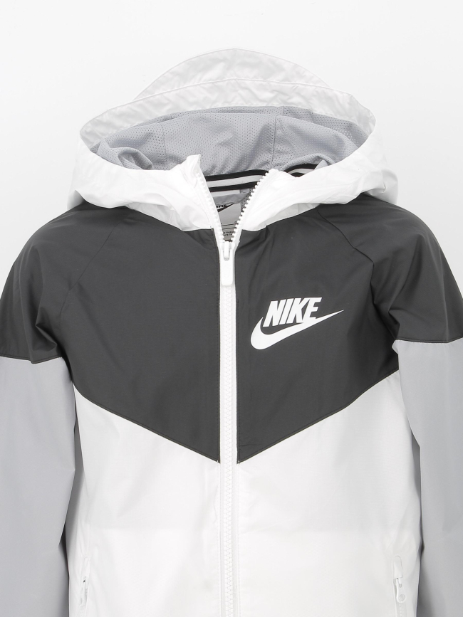 Nike Veste Coupe-Vent NSW - Blanc/Noir/Gris Enfant