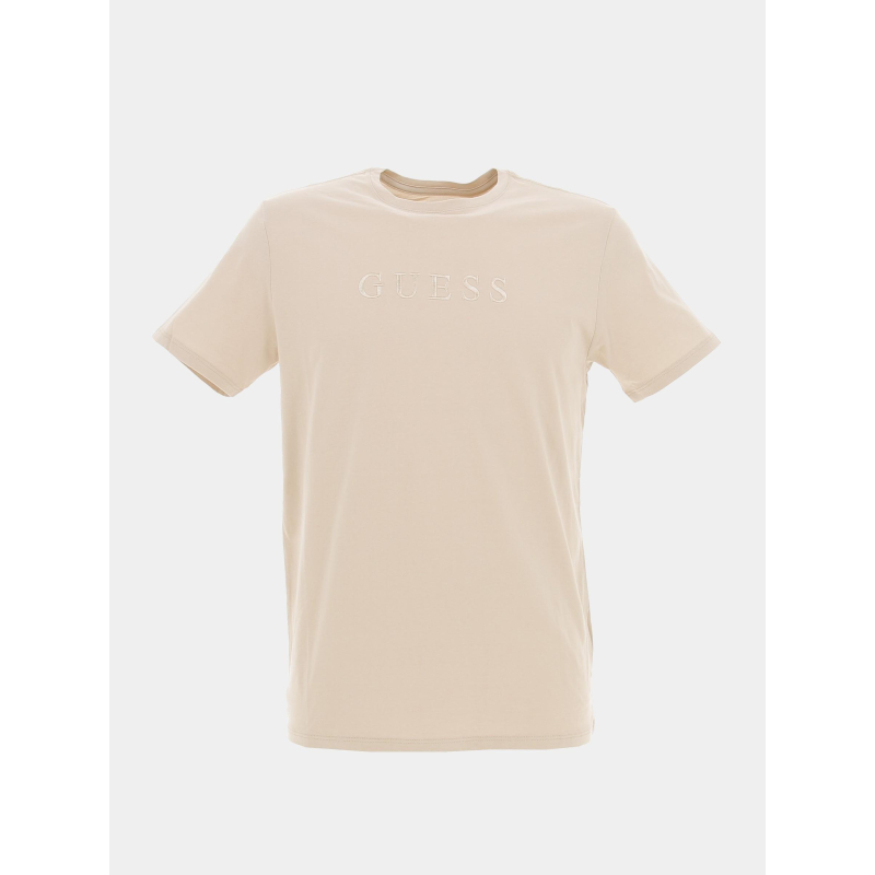 T-shirt classic pima beige homme - Guess