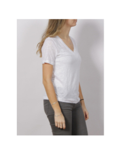 T-shirt en lin blanc femme - Calvin Klein