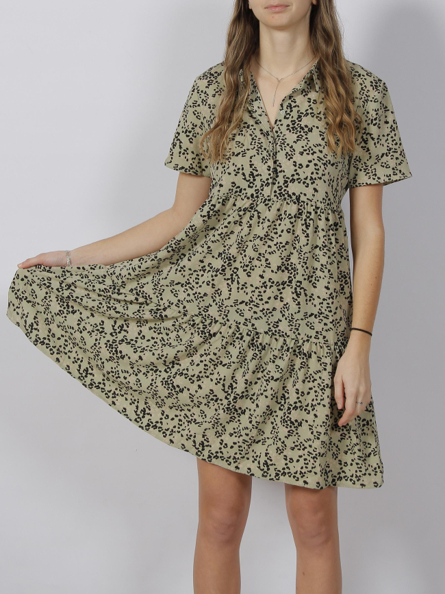 Robe piper animal vert femme - JDY