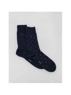 2 paires de chaussettes hautes bleu homme Tommy Hilfiger wimod