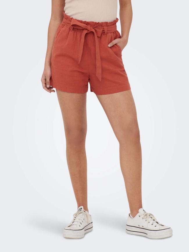 Short en lin say rouge femme -  JDY