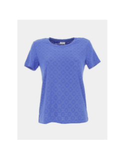 T-shirt ajouré cathinka bleu femme - JDY