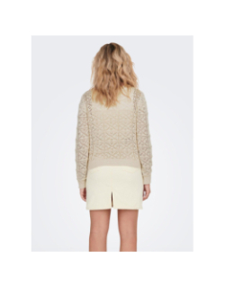 Gilet cardigan ajouré ida beige femme - Jacqueline De Yong