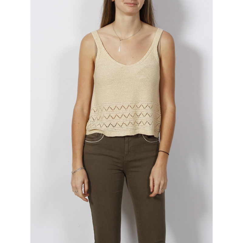 Débardeur maille desha beige femme - JDY