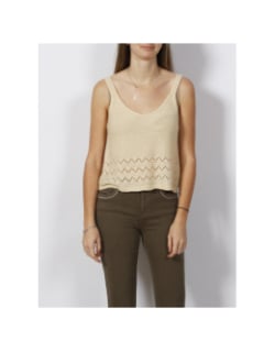 Débardeur maille desha beige femme - JDY