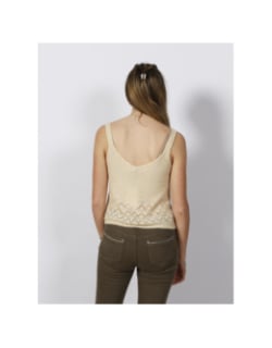 Débardeur maille desha beige femme - JDY