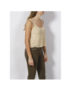 Débardeur maille desha beige femme - JDY