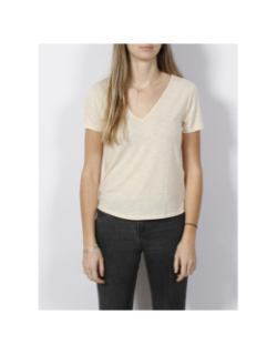 T-shirt paillettes dora beige femme - JDY