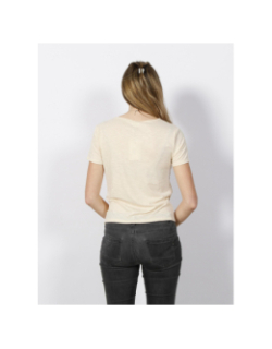 T-shirt paillettes dora beige femme - JDY