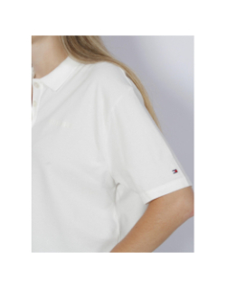 Polo crop top modern relax blanc femme - Tommy Hilfiger