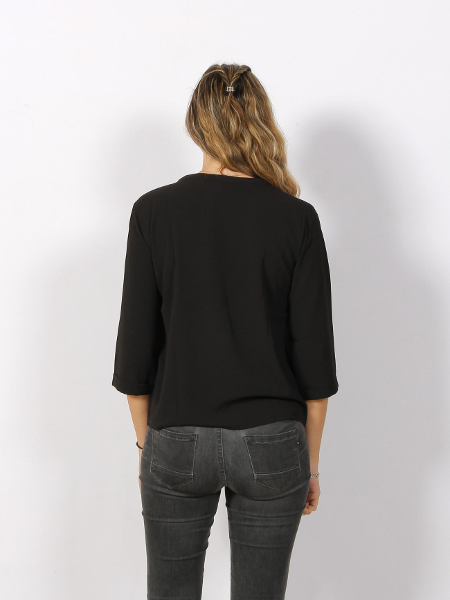 Top piper 3/4 manches noir femme - JDY