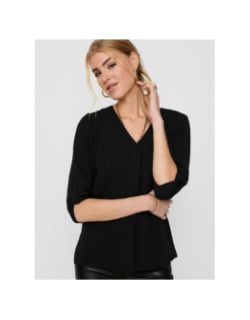 Blouse divya manches 3/4 top noir femme - JDY