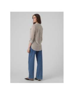 Chemisier bumpy à rayures marron femme - Vero Moda