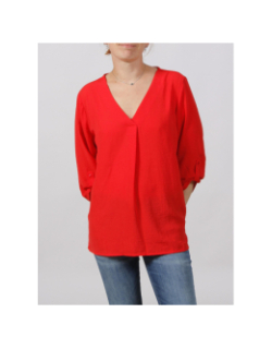 Blouse divya manche 3/4 rouge femme - JDY