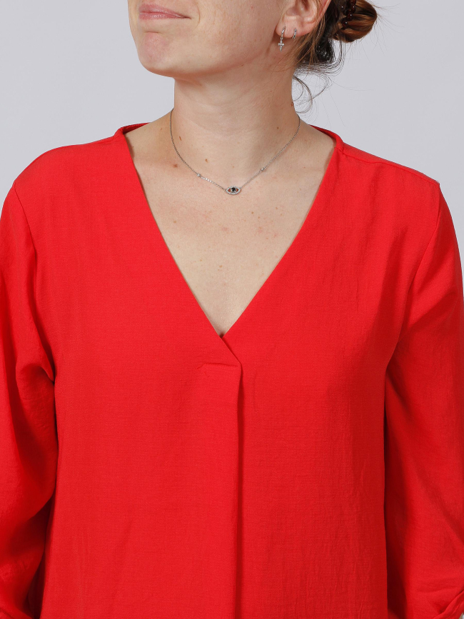 Blouse divya manche 3/4 rouge femme - JDY