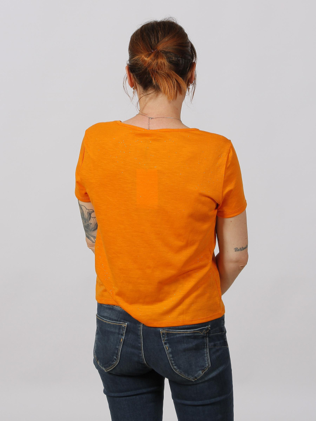 T-shirt dora glitter orange femme - JDY