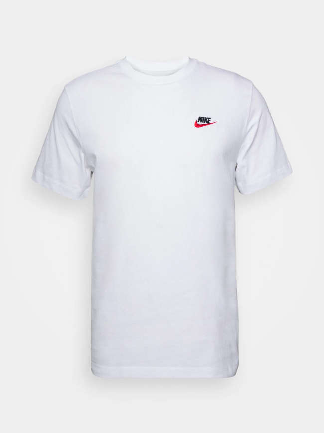 T-shirt nsw club logo brodé blanc homme - Nike