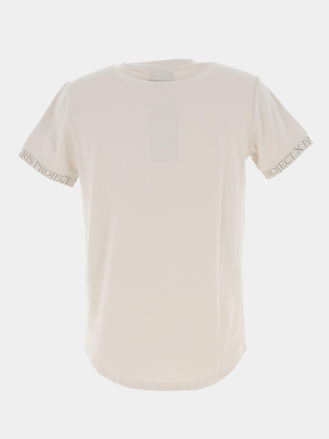 T-shirt logo brodé beige homme - Project X Paris