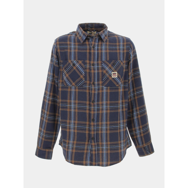 Chemise à carreaux plaid marron homme - Von Dutch