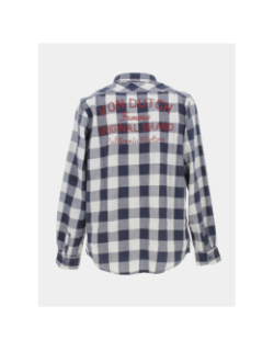 Chemise à carreaux plaid bleu marine homme - Von Dutch