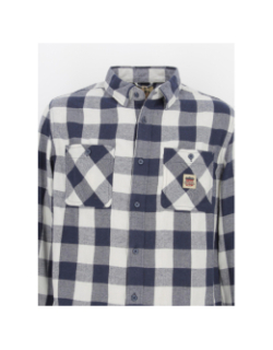 Chemise à carreaux plaid bleu marine homme - Von Dutch