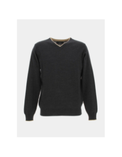 Pull col en V classic noir homme - Benson & Cherry