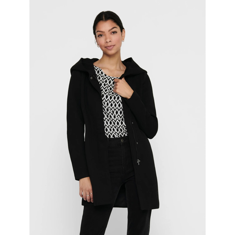 Manteau à capuche sedona light noir femme - Only