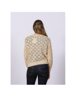 Pull ajouré letty structure beige femme - JDY