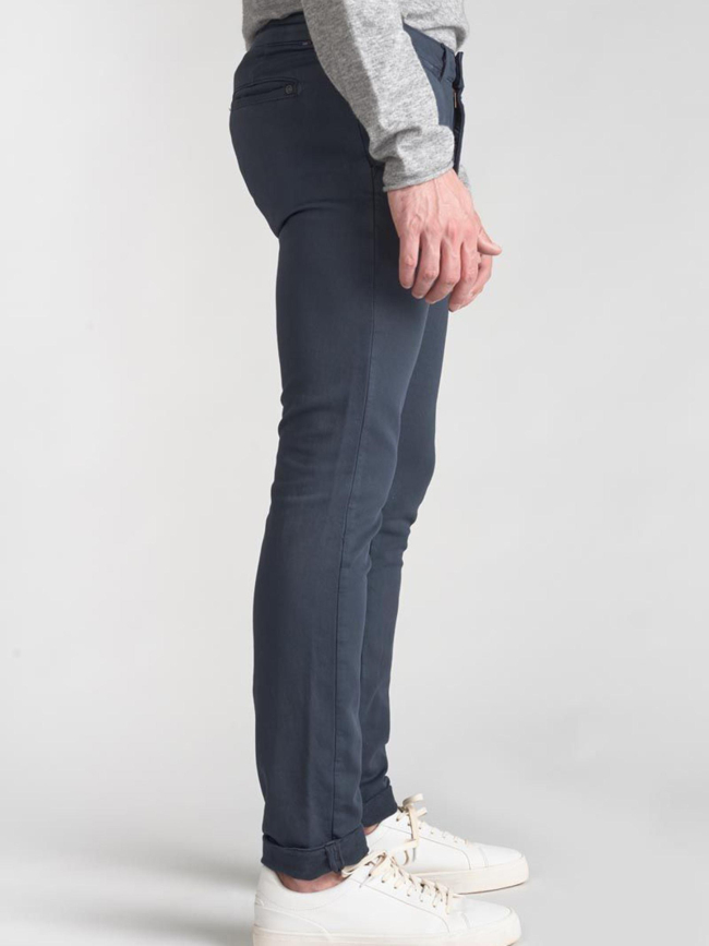 Pantalon chino kurt eclipse bleu homme - Le Temps Des Cerises