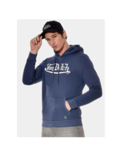 Sweat à capuche logo imprimé bleu homme - Von Dutch