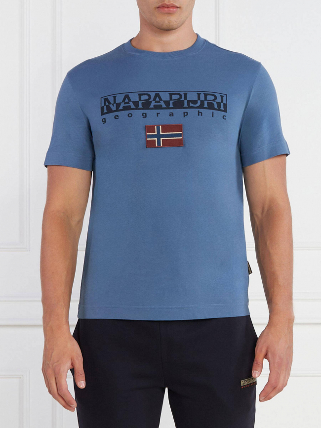 T-shirt ayas logo bleu homme - Napapijri