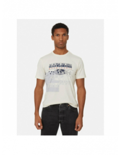 T-shirt argus blanc écru homme - Napapijri