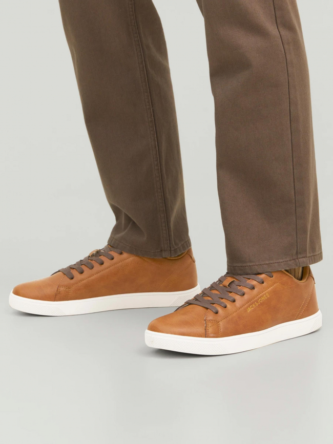 Baskets simili-cuir boss marron homme - Jack & Jones