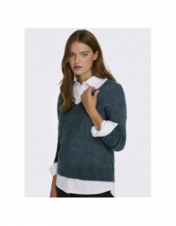 Pull col v elanora bleu femme - JDY