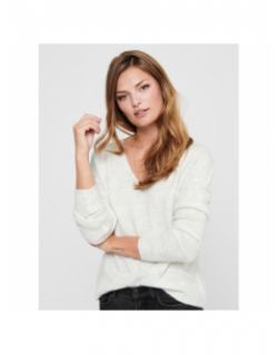 Pull col v chiné elanora blanc femme -  JDY