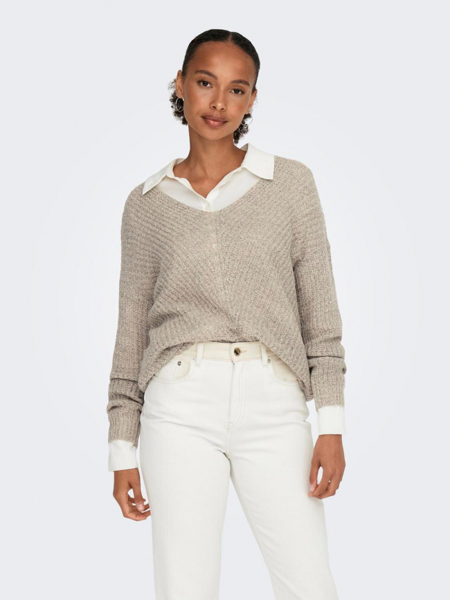 Pull en maille new megan beige femme -  JDY