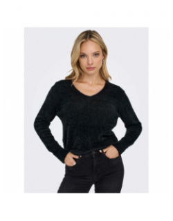 Pull col v ella piumo noir femme - Only