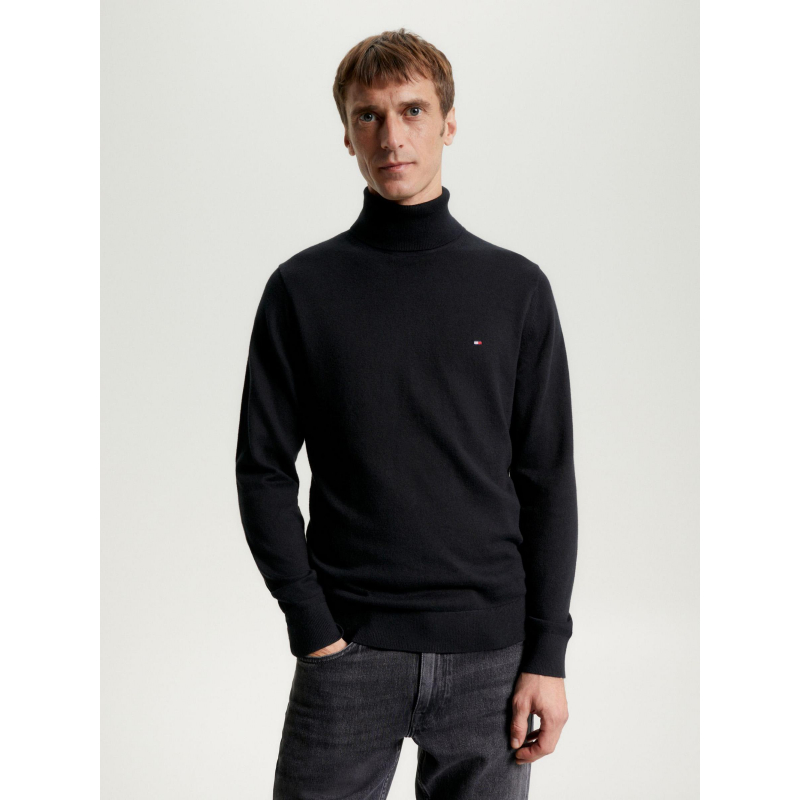 Pull col roulé pima noir homme - Tommy Hilfiger