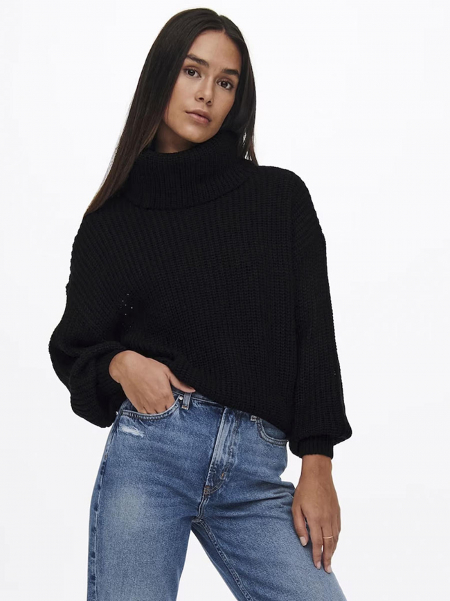 Pull col roulé jady justy noir femme - JDY