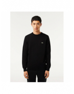 Pull core essentials col rond noir homme - Lacoste