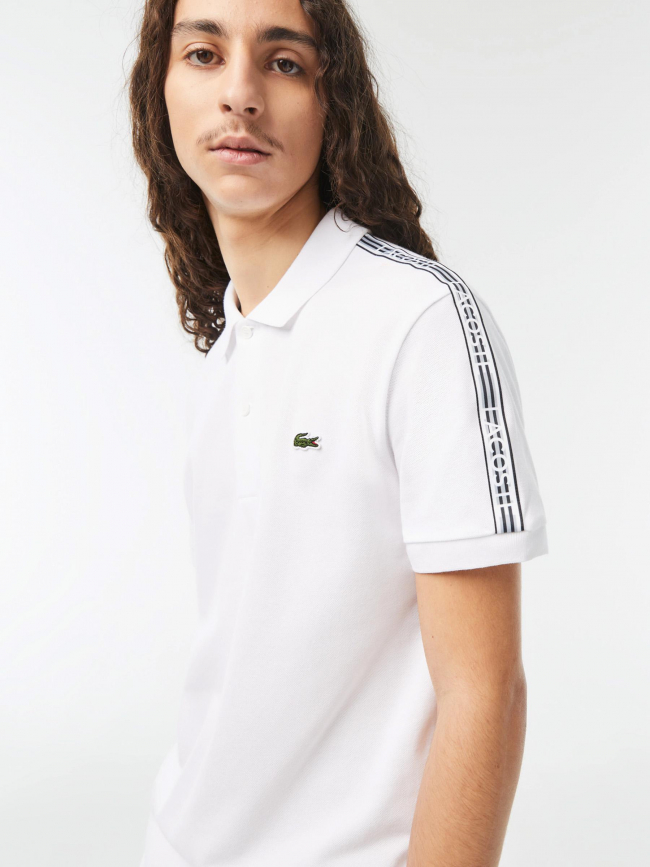 Polo core graphic blanc homme - Lacoste